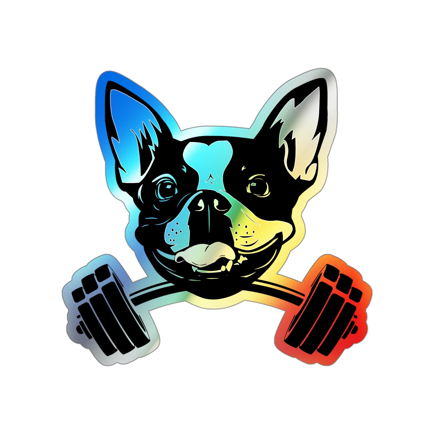 Finn Barbell Holographic Die-cut Stickers