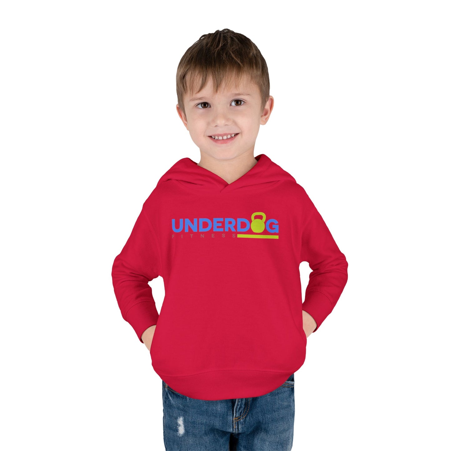 Double Logo Toddler Pullover Fleece Hoodie