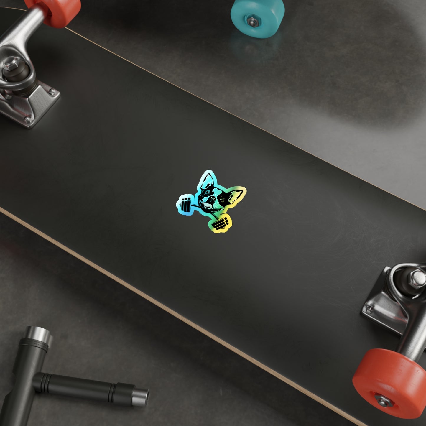 Finn Barbell Holographic Die-cut Stickers