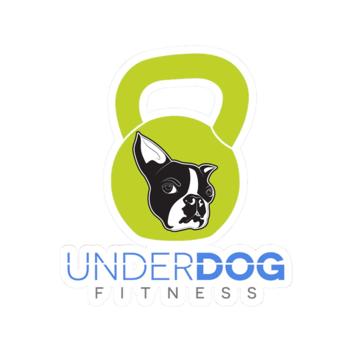 Underdog Kettlebell Kiss-Cut Stickers