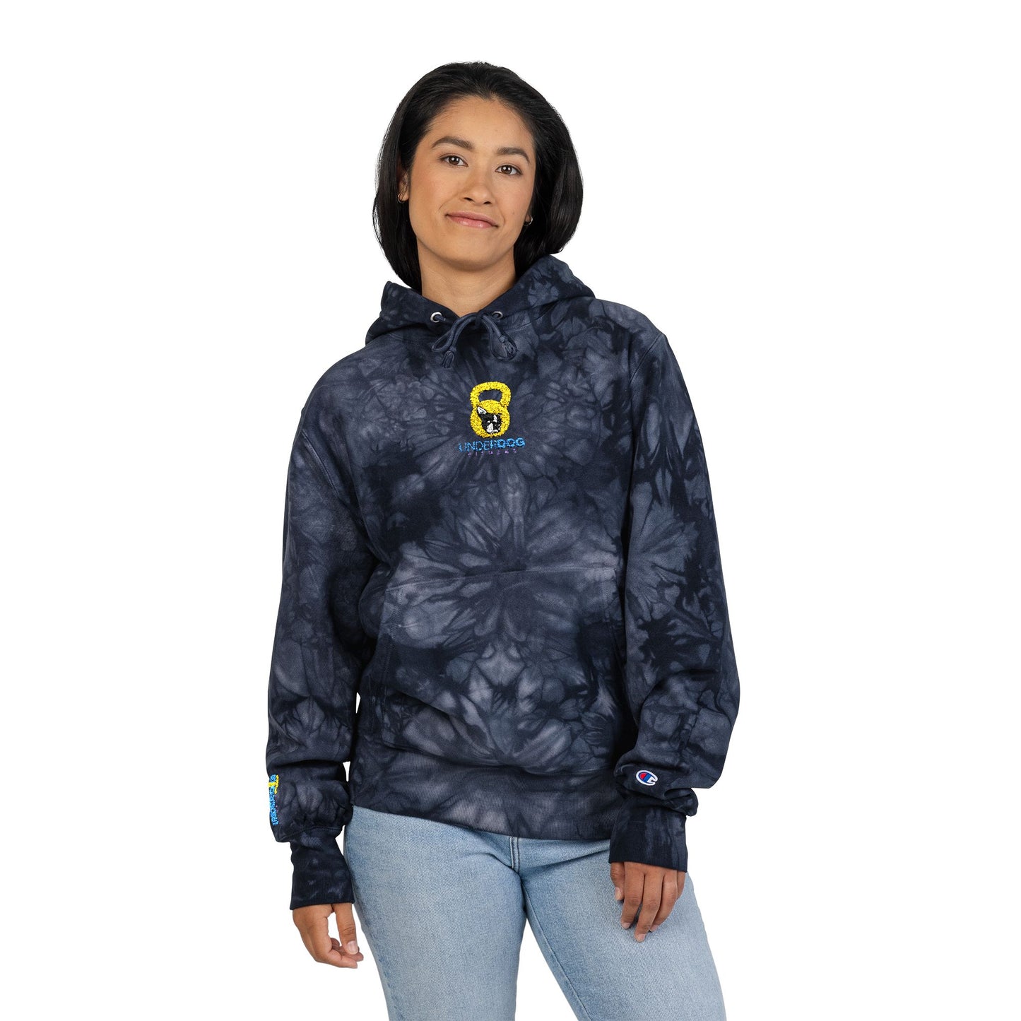 Unisex Champion Tie-Dye Hoodie (Embroidery)