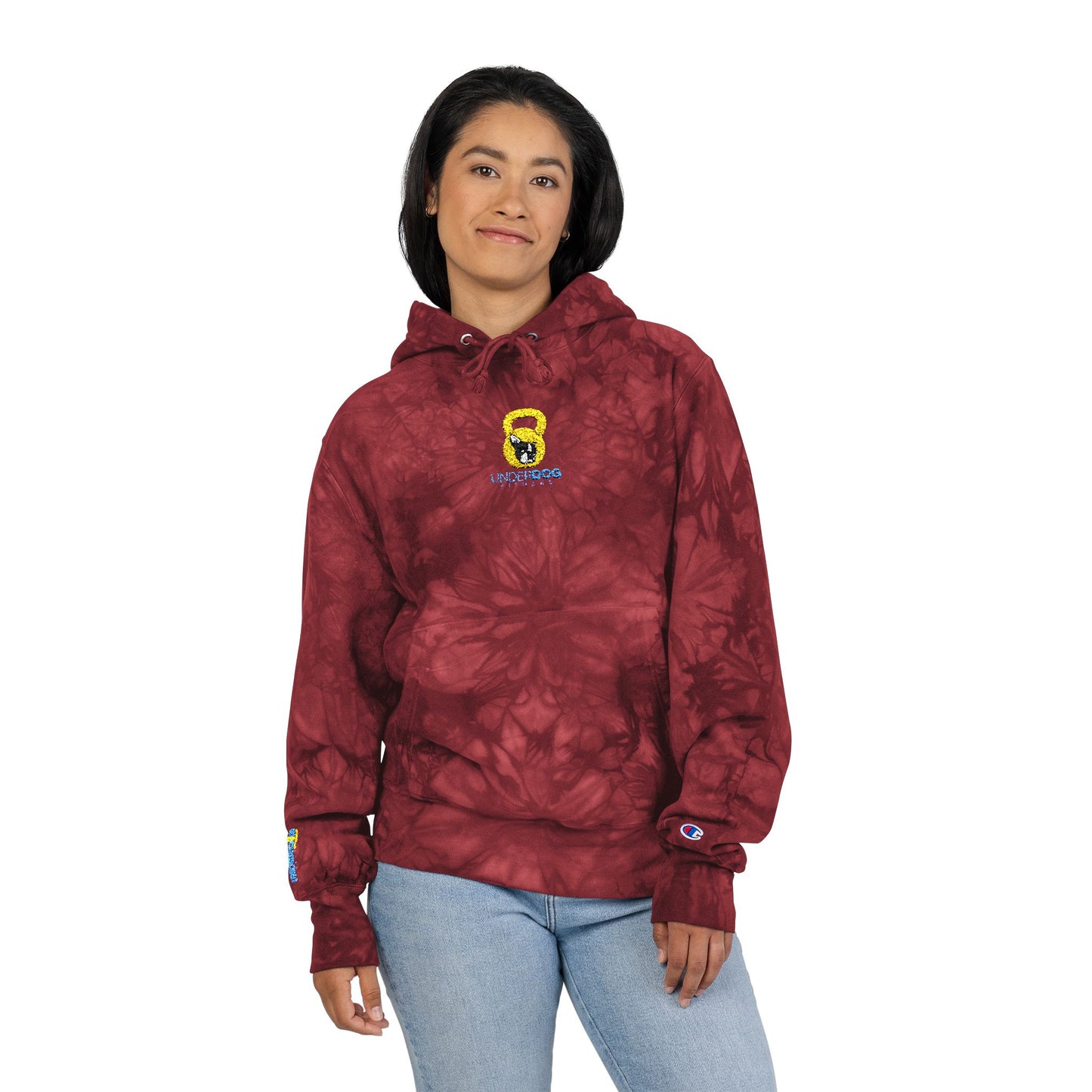 Unisex Champion Tie-Dye Hoodie (Embroidery)